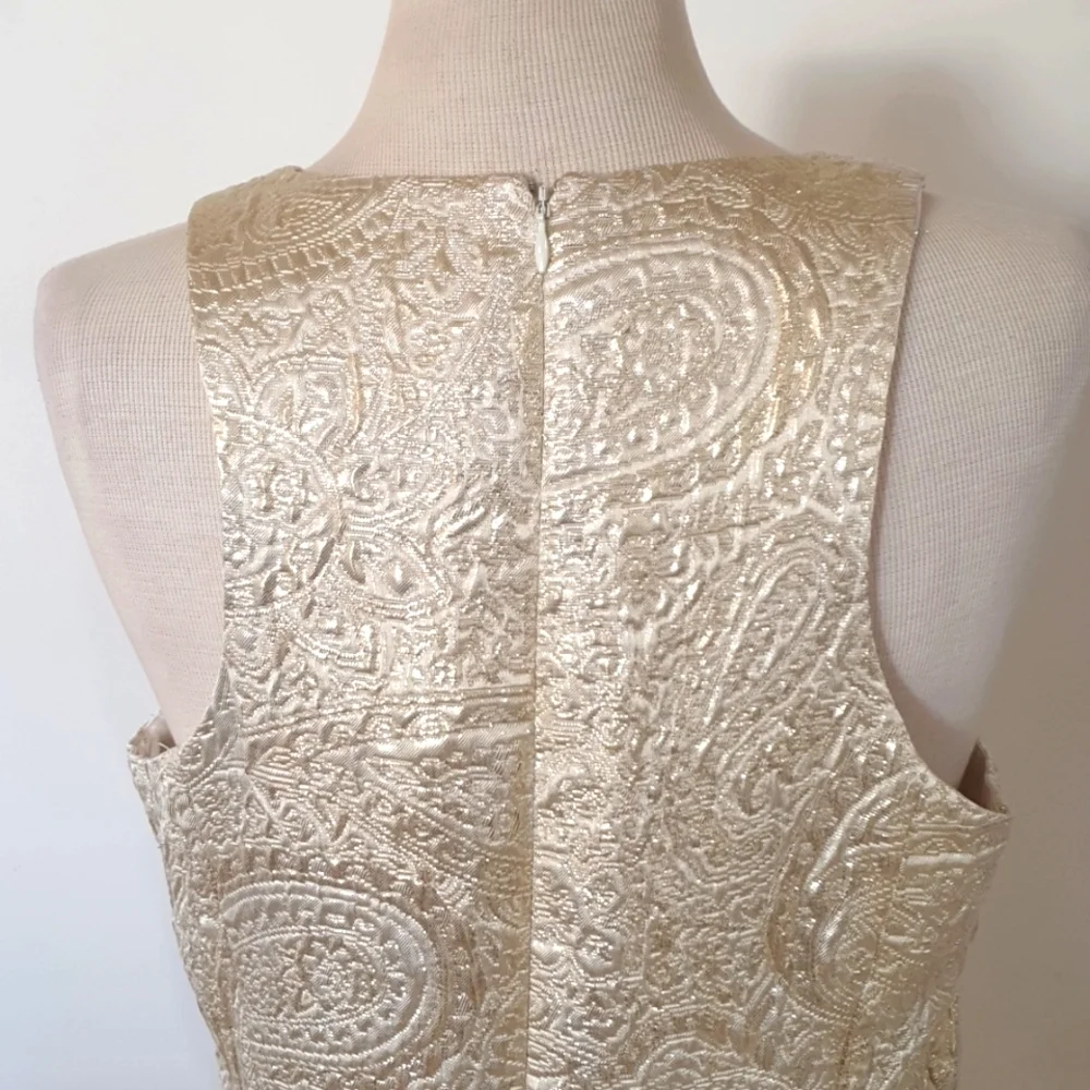 Sportsgirl Size 16 Gold Sleeveless Dress - Picture 6 of 9